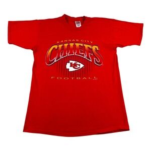 Vtg 1995 Kansas City Chiefs Shirt Mens Large Red NFL Football Graphic 90s USA